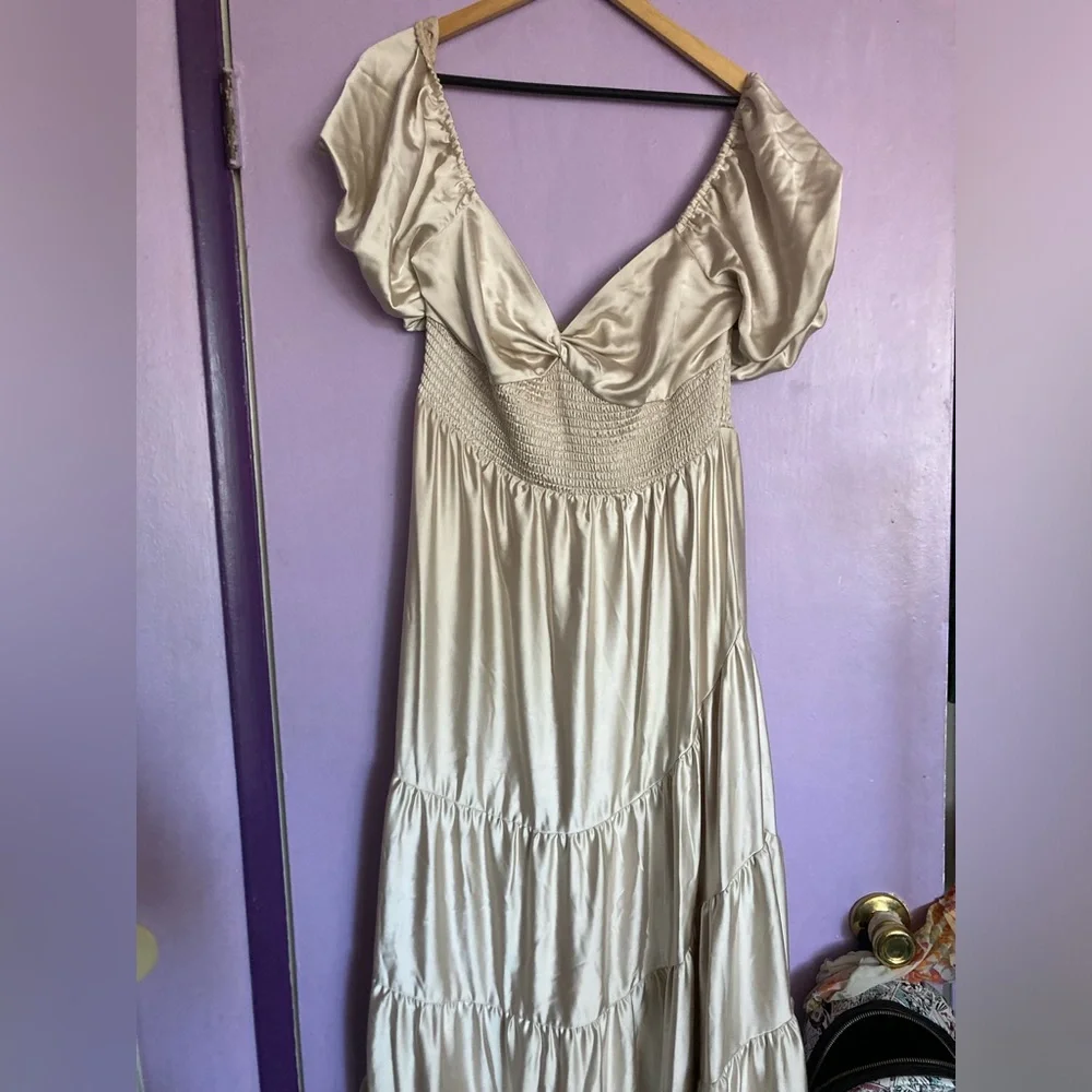 Free people sundrenched silky maxi dress - Picture 6 of 8